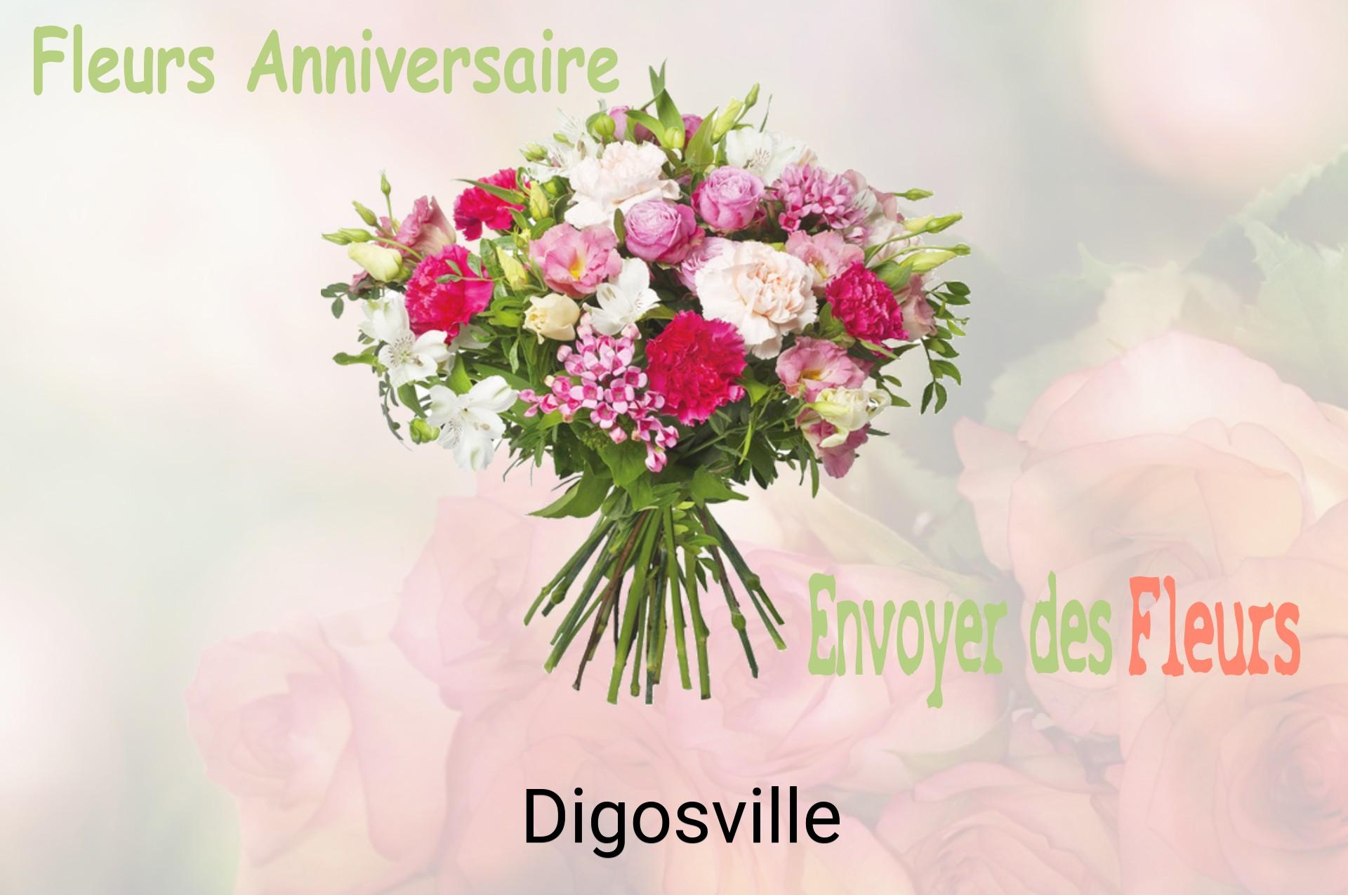 Bouquet de fleurs d’anniversaire livré à Digosville