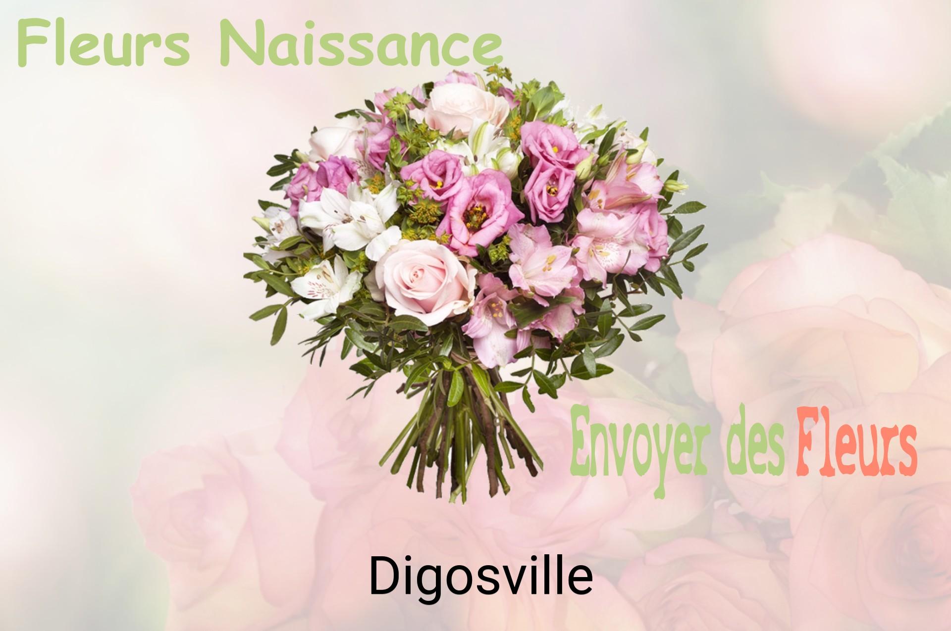 Bouquet de fleurs de naissance livré à Digosville