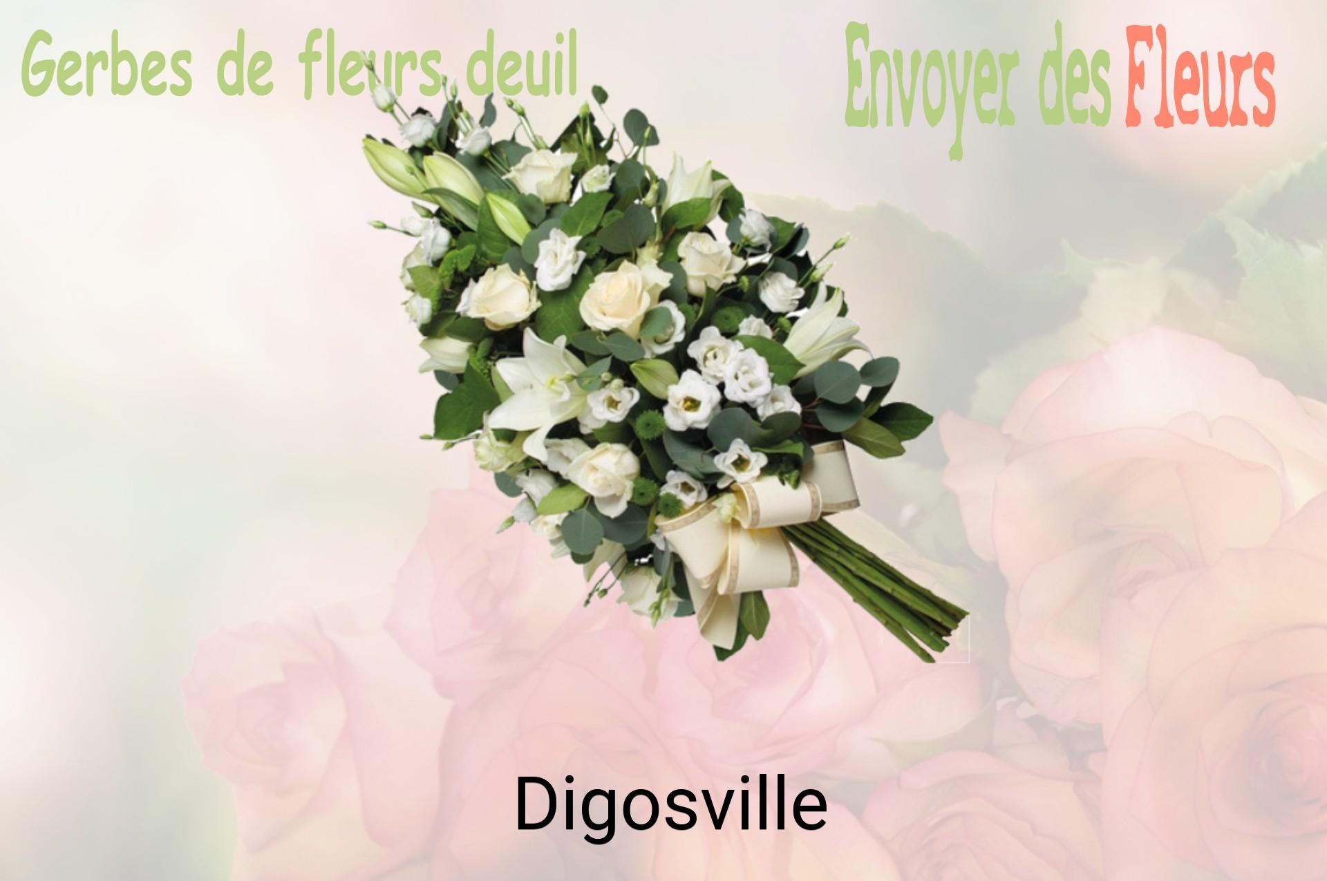 Gerbe de fleurs de deuil livrée à Digosville